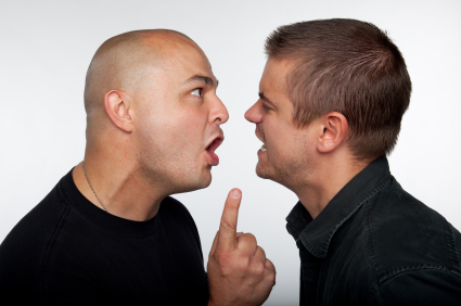 ASBO and Criminal Behaviour Orders Two men arguing leading to an ASBO or Criminal Behaviour Order