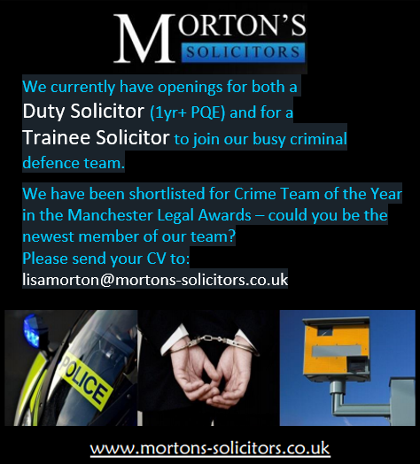 We Are Hiring – Duty Solicitor and Trainee Solicitor