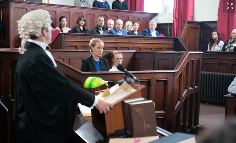 Sally Webster in Court - faces prison sentence