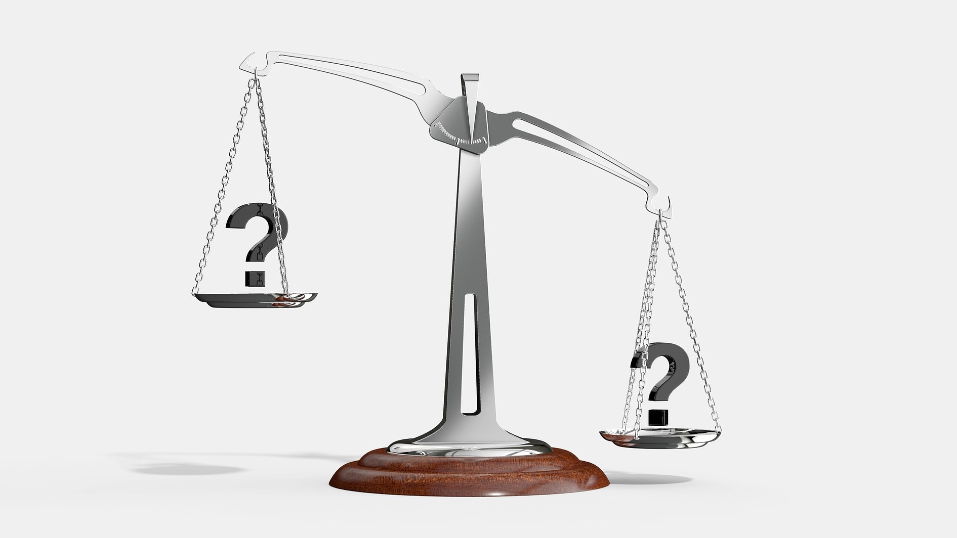 Scales illustrating a balance of probabilities