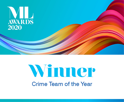 Winner - crime team of the year MLA 440x330