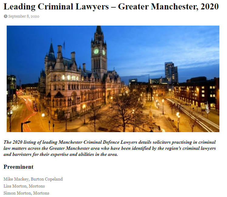 Doyles Guide - leading criminal lawyers in Manchester.